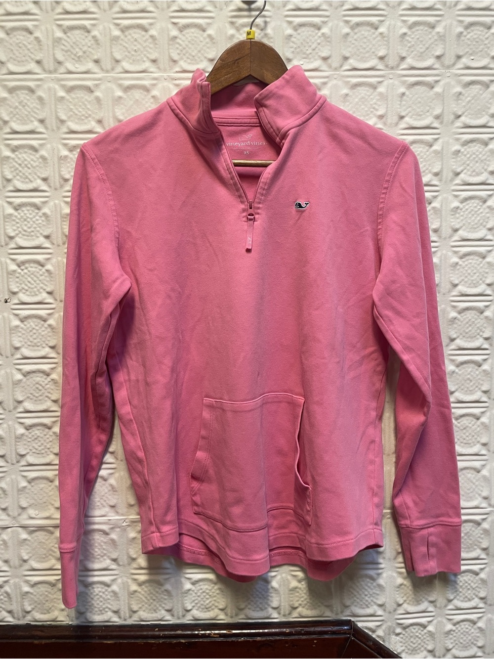 Vineyard Vines Bubblegum Pink Quarter-Zip Pullover